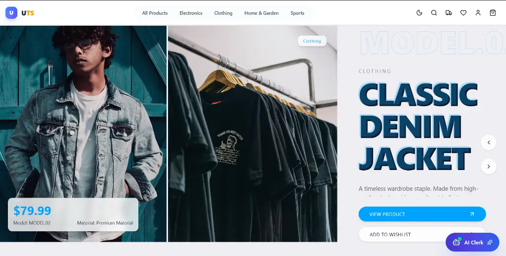 UTS E-Commerce Platform product preview